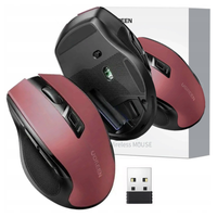 bezprzewodowa mysz ugreen mu006 2.4 ghz + bluetooth 5.0 (czerwona)