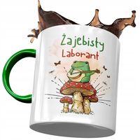 Kubek Zielony Dla Laboranta Żajebisty Laborant Z Nadrukiem Ze Zdjęciem