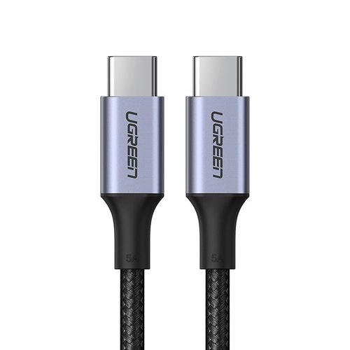 Kabel przewód w opocie USB-C - USB-C PD QC FCP 100W 5A 480Mb/s 1.5m - szary na Arena.pl