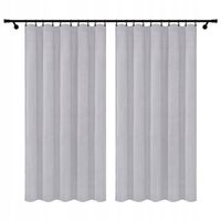 ZASŁONY WELUROWE NA TAŚMIE 140x160 SZARE 2 SZTUKI ZASŁONA NA ŻABKI