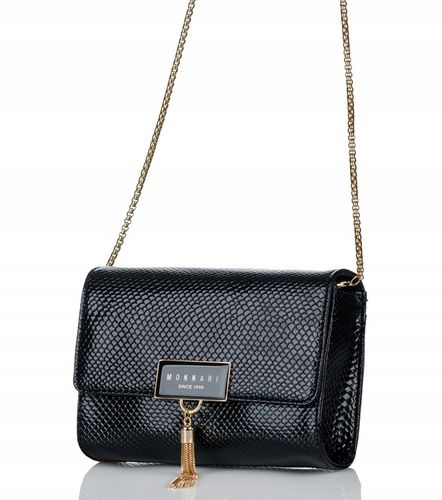 TOREBKA LISTONOSZKA MONNARI WIZYTOWA KOPERTÓWKA Czarna na łańcuszku na Arena.pl