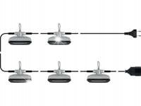 ZESTAW REFLEKTORÓW LAMP 5 x 600LM 15,4M 5 x 6W HALOGEN NAŚWIETLACZ GIRLANDA