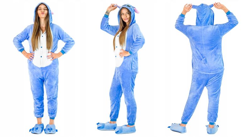 KIGURUMI ONESIE DRES PIŻAMA KOMBINEZON STITCH L zdjęcie 2