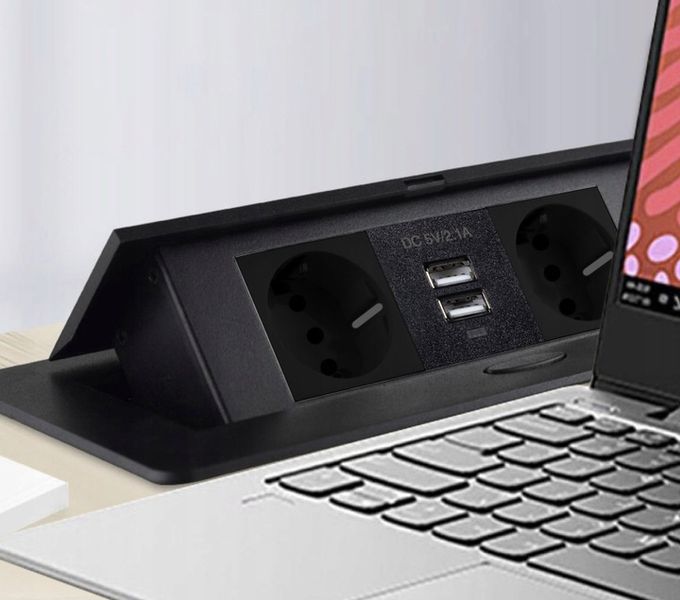 Gniazdo Chowane w Blat Nablatowe Gniazdko + 2 USB zdjęcie 9