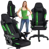 FOTEL BIUROWY OBROTOWY GAMINGOWY KRZESŁO DO BIURKA POD KOMPUTER REGULOWANY