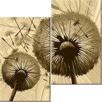 60CM 50CM OBRAZ ŚCIENNY DMUCHAWCE KREMOWYM TLE DRUK PŁÓTNO