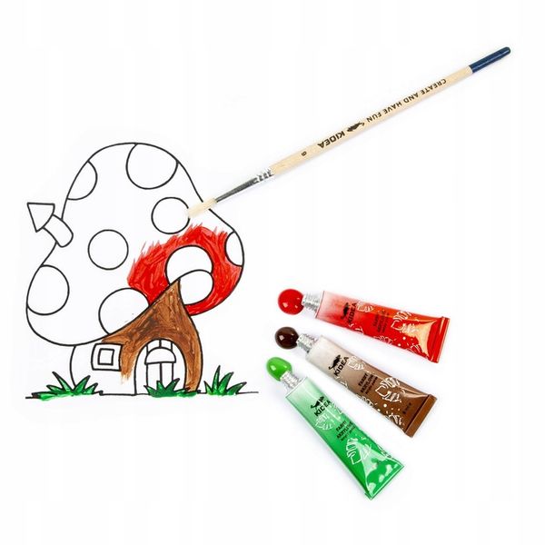 Farby akrylowe Kidea 24 szt. x 6 ml WYSOKIE KRYCIE niezwykle wydajne szkoły zdjęcie 5