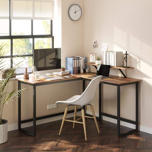 Duże biurko 130x140 rustykalny brąz loft komputerowe GAB na Arena.pl