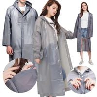 peleryna płaszcz przeciwdeszczowy uniwersalny długi unisex szary