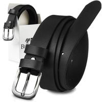 Beltimore Skórzany Damski Pasek Czarny Wąski U50