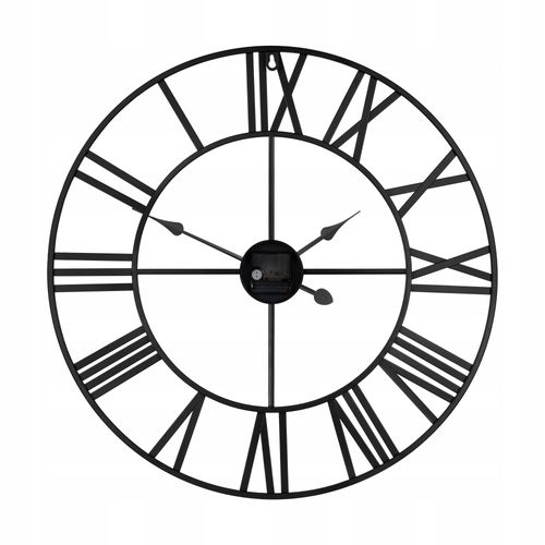 Zegar ścienny DUŻY 60cm ALUMINIOWY CZARNY na Arena.pl