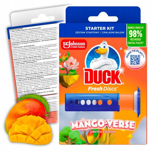 duck fresh discs mango verse - żelowy krążek do toalety 36ml + aplikator na Arena.pl