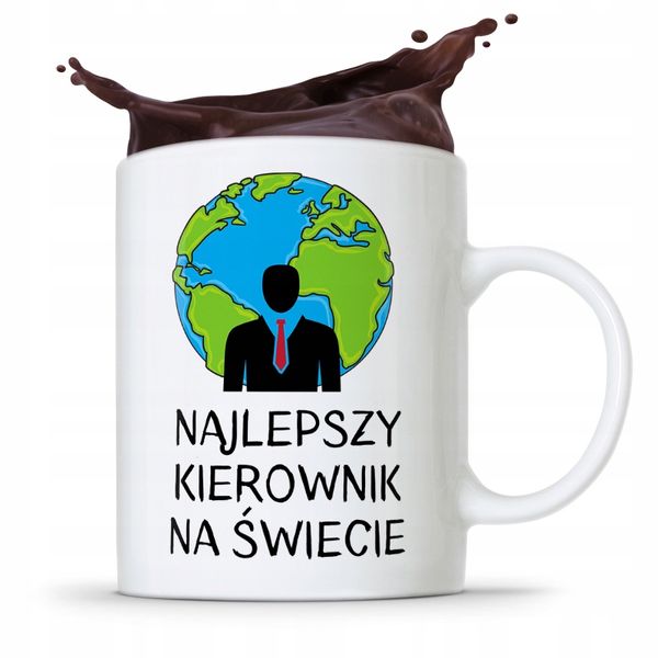 Kubek Prezent Dla Kierownika Najlepszy Kierownik Z Nadrukiem Ze Zdjęciem zdjęcie 1