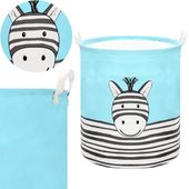 Kosz do przechowywania zabawek i ubrań pojemnik z uszami zebra