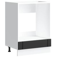 Szafka piekarnikowa „Lucca” Czarna, drewno klejone