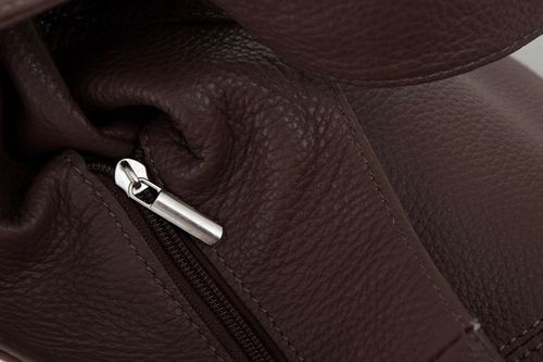 WŁOSKA CZEKOLADOWA TOREBKA SKÓRA NATURALNA BRĄZOWA TORBA WOREK VERA PELLE na Arena.pl