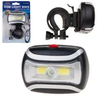tg56399 lampka rowerowa przednia na aaa cob led 3 tryby z uchwytem na