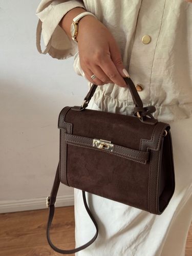 Torebka Gallantry Paris HIT czekoladowa zamsz eco brązowa listonoszka brąz na Arena.pl