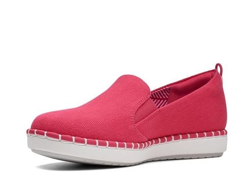 Clarks Baleriny damskie - Step Glow Slip - rozmiar 36 - Różowe, tekstylne na Arena.pl