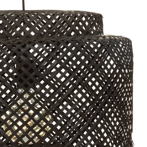 Lampa wisząca Liby czarna bambus zdjęcie 4