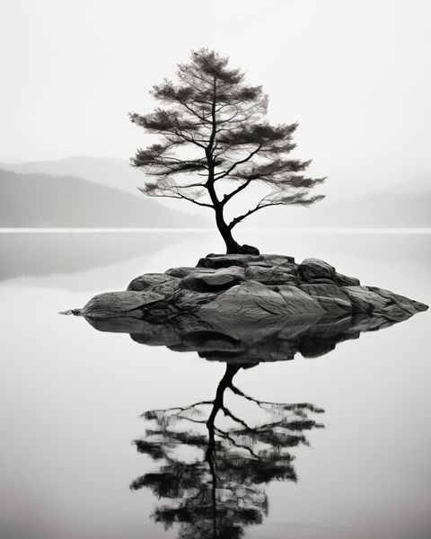 Plakat 40x50cm Samotne Drzewo zdjęcie 1