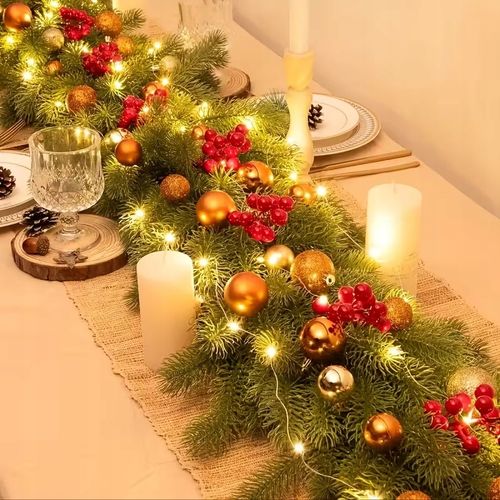 Girlanda Świąteczna 100% PE JODŁA JASNA 110 cm Na Balustradę Kominek Drzwi na Arena.pl