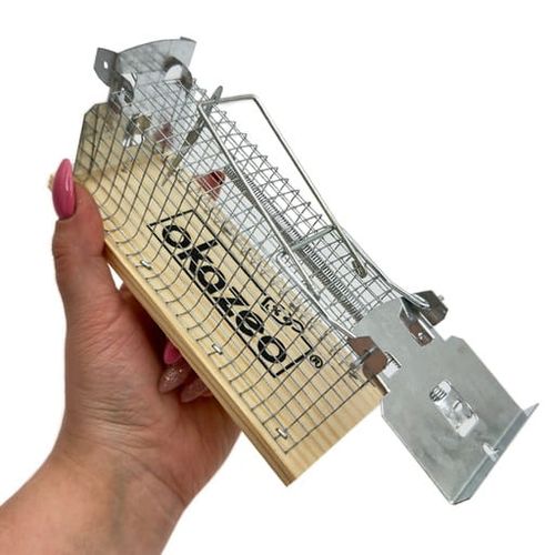 Pułapka humanitarna na myszy gryzonie żywołapka klatka łapka 15x6x6cm na Arena.pl