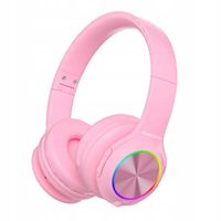 PowerLocus PLED pink Bezprzewodowe Słuchawki Bluetooth DLA DZIECI z LED