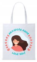Dla Mamy Mamusi Prezent Torba Eco Biała Shopper Z Nadrukiem Ze Zdjęciem