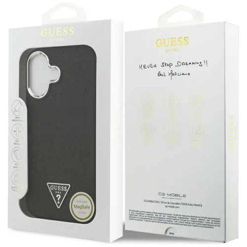 etui guess glitter triangle logo magsafe do iphone 17 - czarne na Arena.pl