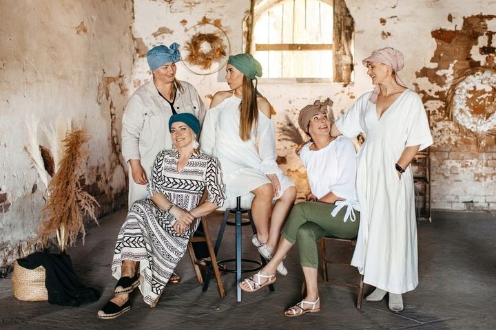 Turban chusta na lato z daszkiem Tess M-1 muślinu także po chemioterapii zdjęcie 9