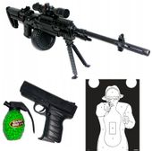 Pistolet Pistolety kulki SNAJPER SNAJPER + GRATISY TARCZA, PISTOLET I KULKI