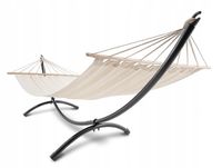 Hamak ogrodowy ze stelażem i drążkiem Rimini mocny stelaż do hamaka