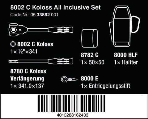 zestaw grzechotka koloss all inclusive 1/2'' - w05133862001 na Arena.pl