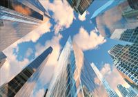 FOTOTAPETA widok budynki miasto tunel 3D 400x280