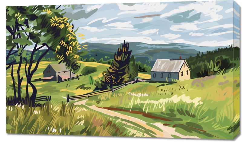 Obraz 100x60cm Bujna Wieś zdjęcie 1