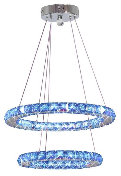 Lords zwis 40 owalny podwójny 27W LED rgb chrom z pilotem zdjęcie 1