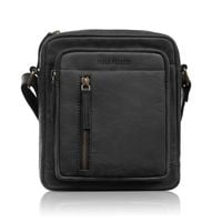 listonoszka męska saszetka skórzana czarna vintage im-01-hbl