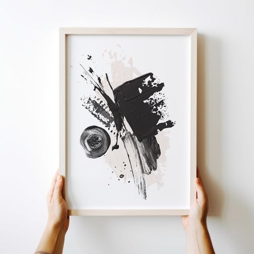 Plakat abstrakcja czarny róż 30x40 cm na Arena.pl