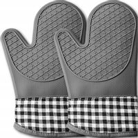 Silikonowe Rękawice Kuchenne Żaroodporne Komplet 2Szt Rękawic Ochronne