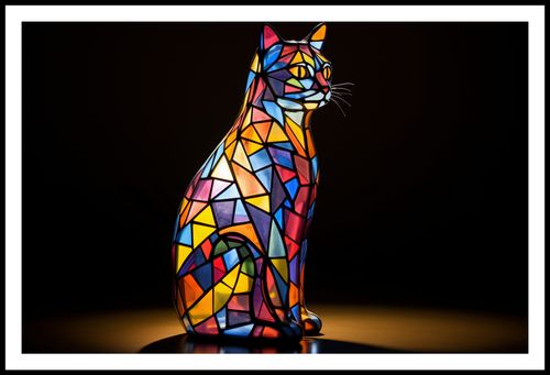 Plakat 91,5x60cm Koci Witraż na Arena.pl