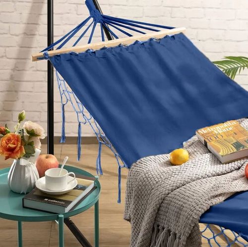 HAMAK BOHO Z POPRZECZKĄ JEDNOOSOBOWY OGRODOWY TURYSTYCZNY MAKRAMA MOCNY na Arena.pl