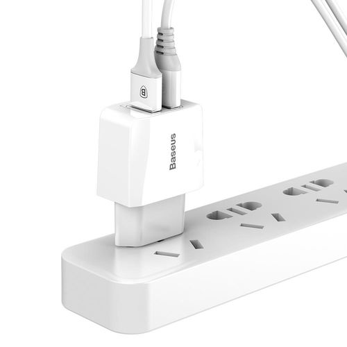 Baseus ładowarka sieciowa Mini Dual-U 2 x USB biała  2.1A na Arena.pl