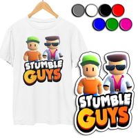 KOSZULKA DZIECIĘCA T-SHIRT Z NADRUKIEM - STUMBLE GUYS WZORY - M 134-140
