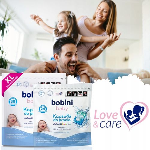 BOBINI Baby Kapsułki do Prania dla Dzieci Hipoalergiczne Białe Kolor 62 szt na Arena.pl