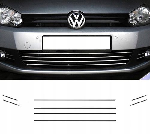 VW GOLF VI 6 - Listwy CHROM GRILL atrapa Tuning na Arena.pl