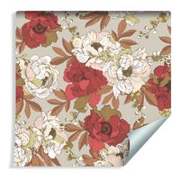 Tapeta Bukiet Kolorowych Peonii Kwiaty Piwonie Liście Natura