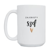 KUBEK "ZAJEBISTY SZEF" Wzór - Duży 450 ml