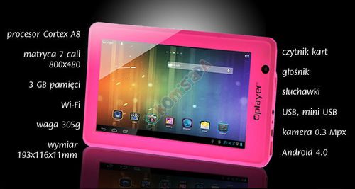 Tablet 7 ' Android Gry WIFI ARM CortexA8 GR0058 na Arena.pl