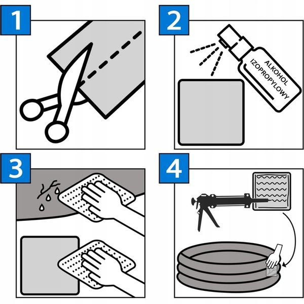 Łatka PVC do materacy Łata basenowa 27x50cm Mocny klej Odłuszczacz 100ml zdjęcie 12